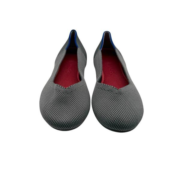 Rothy’s the Flat Pebble Grey and Red Women’s Size 9 - Picture 4 of 9